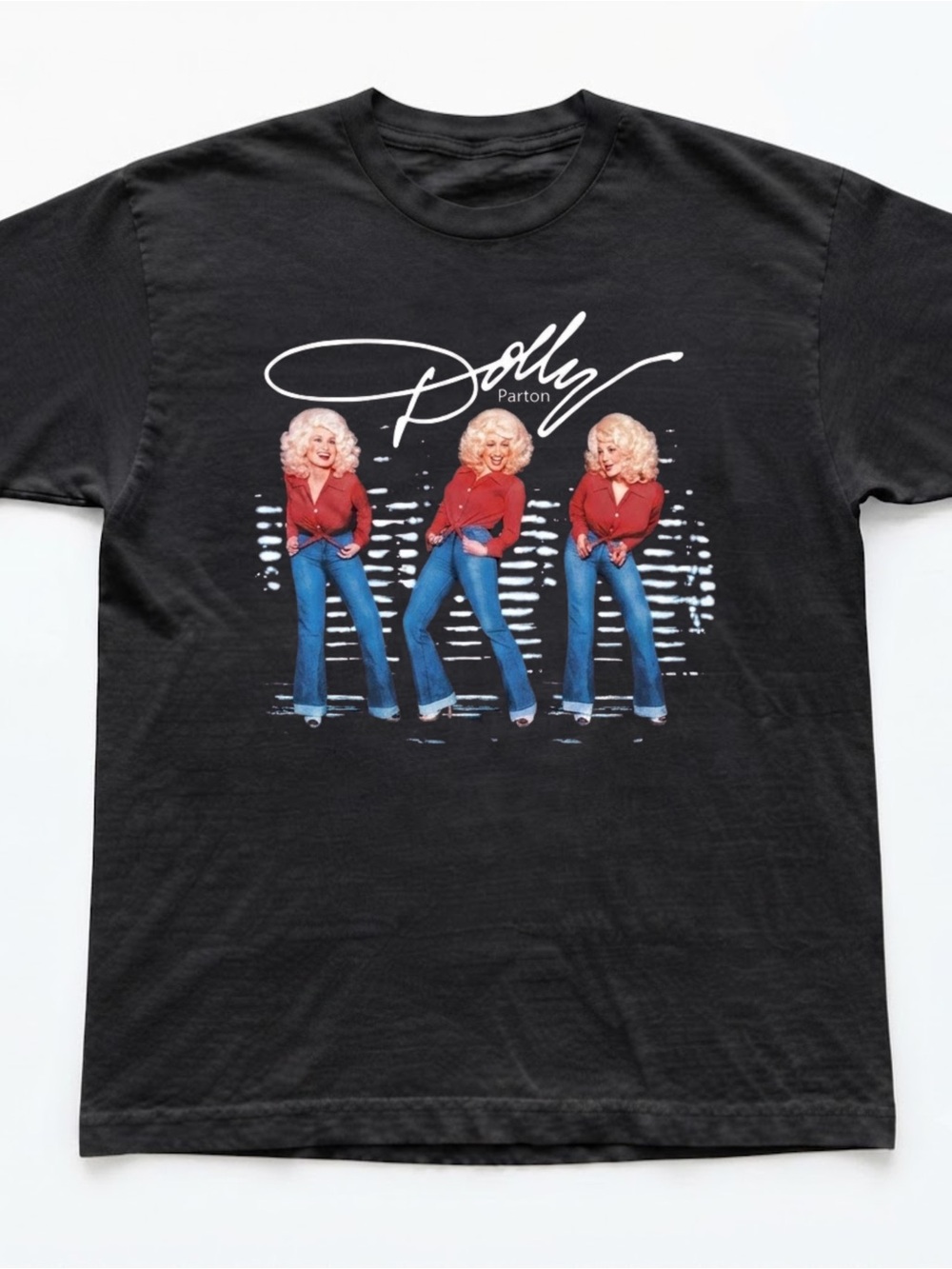 Dolly Parton Country Singer Graphic Black Heavy Cotton Gildan T-shirt